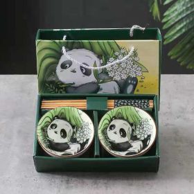 Panda Bowl Set Household Combination Tableware Gift Box (Option: 1set)