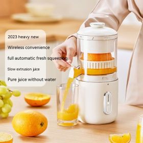 Multifunctional Wireless Electric Juicer Steel Orange Lemon Blender USB Portable Mini Fruit Squeezer Pressure Juicer Kitchen (Option: Simple White)