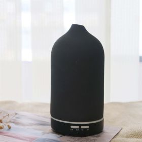 Air Humidifier Dropshipping Ceramic Aroma Diffuser 5 Colors 100ml Ultrasonic Essential Oil Diffuser (Option: EU-Black)