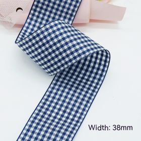 Solid Color Scottish Plaid Ribbon Hand-made DIY Clothing Ornament Bouquet Gift Packaging (Option: A065 Plaid Ribbon 16mm-A065-16mm25 Code Volume)