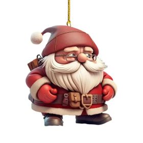 Christmas Santa Claus Series Car Acrylic Pendant (Option: Style 6)