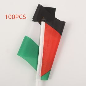 14 21cm Palestine Hand Signal Flag With Rod (Option: Picture Color-14X21cm100 Pieces)