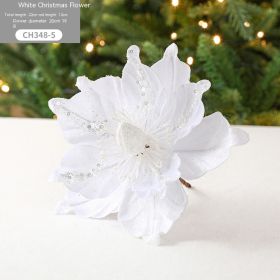 Artificial Flower Christmas Tree Decoration (Color: White)