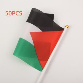 14 21cm Palestine Hand Signal Flag With Rod (Option: Picture Color-14X21cm50 Pieces)