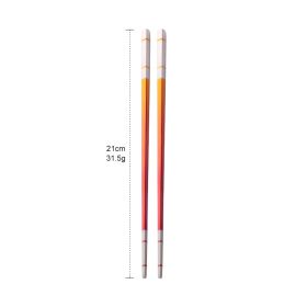 304 Stainless Steel Chopsticks Household Alloy Restaurant Color Laser Square-headed (Option: Short Fantasy 3)