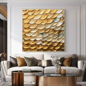 Hand Painted Oil Paintings  Abstract texture painting Home Decor Living Room Hallway Luxurious Decorative Painting (style: 1, size: 70x70cm)