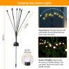 2Pcs Solar Firefly Lights Swaying Decorative Pathway Lamp IP65 Waterproof Landscape Patio Yard Night Light