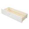 Wood platform bed with two drawers, full