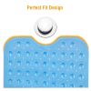 Bath Tub Mat Non-Slip Shower Mat BPA-Free Massage Anti-Bacterial with Suction Cups Washable