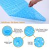 Bath Tub Mat Non-Slip Shower Mat BPA-Free Massage Anti-Bacterial with Suction Cups Washable