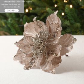 Artificial Flower Christmas Tree Decoration (Color: Champagne)