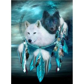 Couple Wolf Animal Landscape Diamond Painting (Option: Style9)