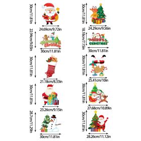 Home Christmas Decoration Door Hanging (Option: 10PCs Set Style Two)