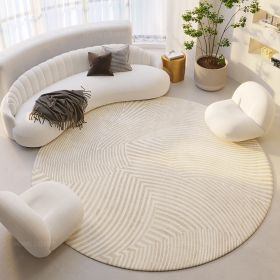 Silent Wind Absorbent Round Carpet Cream Wind Hanging Basket Dressing Table Bedroom Bedside Household Crystal (Option: Andrew 02-200x200cm)